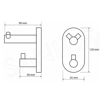 Крючок Bemeta Omega 104405222 тройной