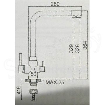 Смеситель для кухонной мойки Marrbaxx М006G031 / М006Q007 с подключением к фильтру воды