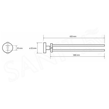 Держатель для полотенец Bemeta Omega 104204191