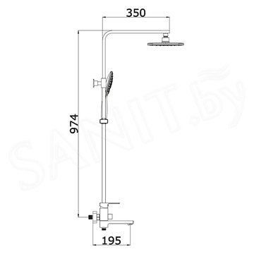 Душевая стойка Vieir V393562F