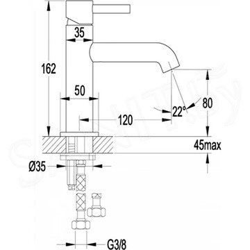 Смеситель для умывальника Hansberge H1031BR