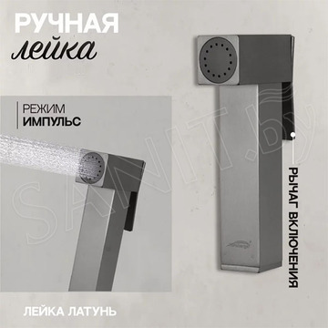 Смеситель встраиваемый Hansberge H3070BG с гигиеническим душем