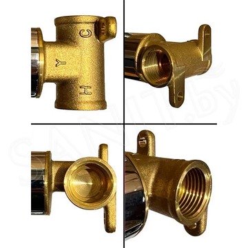 Смеситель встраиваемый Hansberge H3077BC с гигиеническим душем