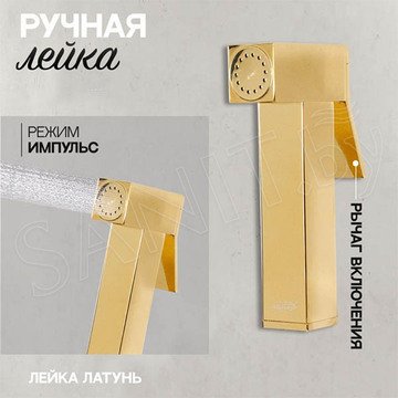 Смеситель встраиваемый Hansberge H3077GO / H3077MG с гигиеническим душем