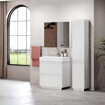 Умывальник Belux Берн Бн-700 / 800 белый матовый Solid Surface