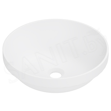Умывальник Belux Джаз 410 круг белый матовый Solid Surface