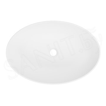 Умывальник Belux Джаз 540 / 610 эллипс белый матовый Solid Surface