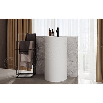 Умывальник Belux Осло 450x800 белый матовый Solid Surface напольный