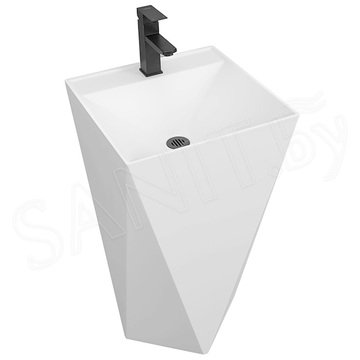 Умывальник Belux Триумф 450x800 белый матовый Solid Surface напольный