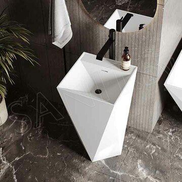 Умывальник Belux Триумф 450x800 белый матовый Solid Surface напольный
