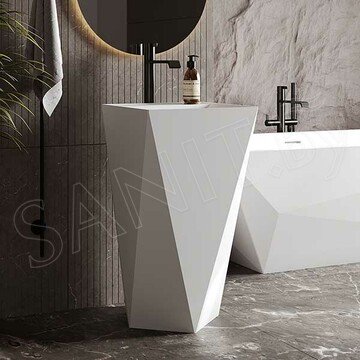 Умывальник Belux Триумф 450x800 белый матовый Solid Surface напольный