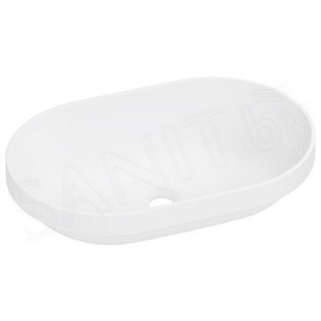 Умывальник Belux Джаз 560 овал белый матовый Solid Surface