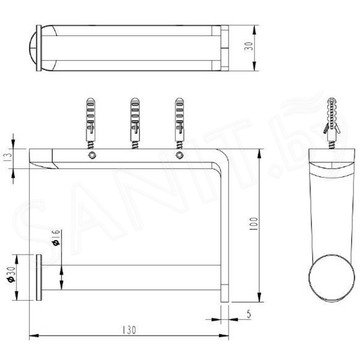 Держатель для туалетной бумаги Grocenberg AC0059 графит
