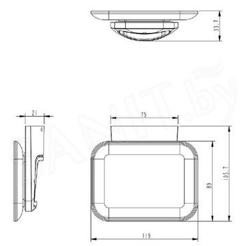 Мыльница Grocenberg AC0058 черный матовый