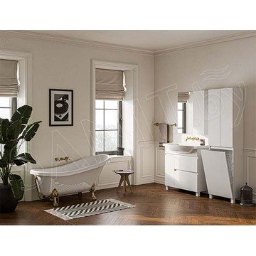 Ванна из искусственного камня Belux Ладья ВЛА 1600 белый матовый Solid Surface