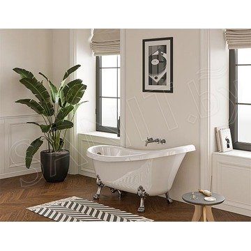 Ванна из искусственного камня Belux Ладья ВЛА 1600 белый матовый Solid Surface