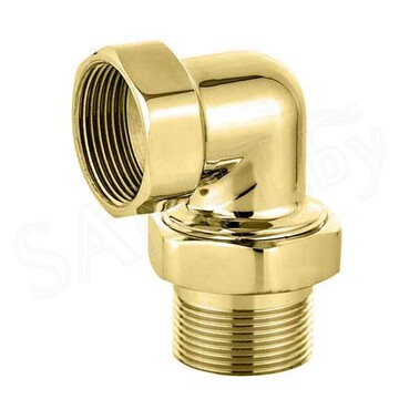 Угловая американка (фитинг) 1/2"х1/2" золото