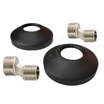 Комплект эксцентрики 3/4"х1/2" Ш/Ш + декоративные чашки 3/4" черный