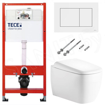 Комплект инсталляции TECEbase kit c кнопкой и подвесным унитазом Roxen Martin 530220-02
