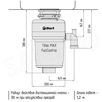 Кухонная мойка Roxen Stage Plus 560250-60 многофункциональная в комплекте с измельчителем пищевых отходов Bort Titan Max Power 93410266 (Full Control)