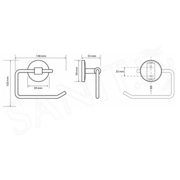 Держатель для туалетной бумаги Bemeta Nox 102414010