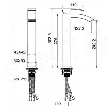 Смеситель для умывальника Filarete Waterfall FL6010NK
