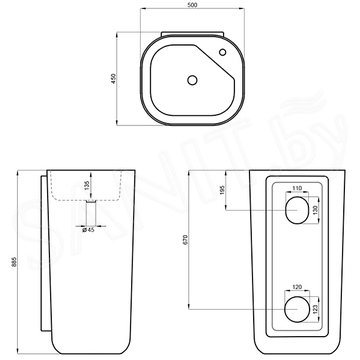 Умывальник Lavinia Boho Bathroom Sink 33311126 напольный
