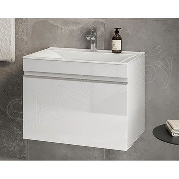 Тумба под умывальник Velvex Pulsus 700-0-1 / 1000-0-1 белый глянец