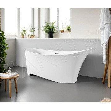 Ванна из искусственного камня BAS Иннова белая матовая Solid Surface