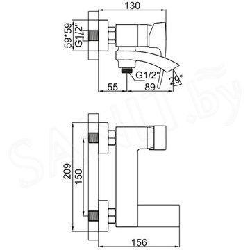 Смеситель для ванны Gerhans K13314