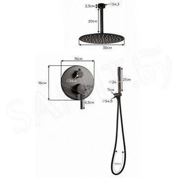 Душевая система скрытого монтажа Filarete Roun FL1024NK