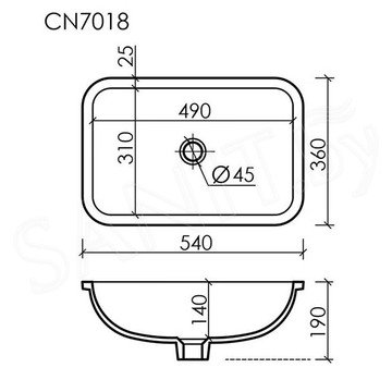 Умывальник CeramicaNova Element CN7018