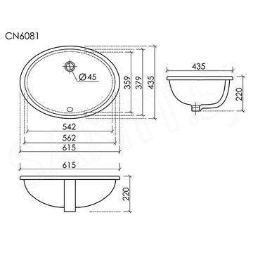 Умывальник CeramicaNova Era CN6081
