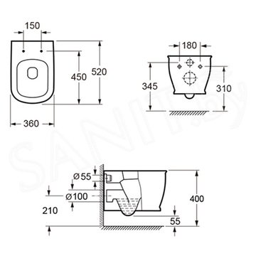 Комплект инсталляции 6 в 1 Lavinia Boho Relfix Bell Pro Rimless 75110005 / 75110006