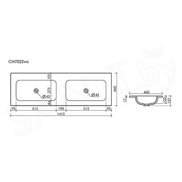 Умывальник CeramicaNova Grace CN7022wx / CN7023wx