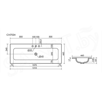 Умывальник CeramicaNova Grace CN7024