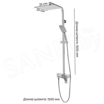 Душевая стойка Grocenberg GB7007-1 хром