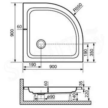 Душевой поддон RGW STYLE P 16180499-011