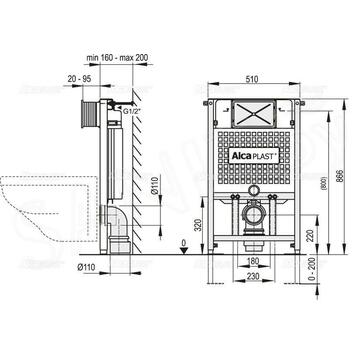 Система инсталляции AlcaPlast AM101/850 Sadromodul