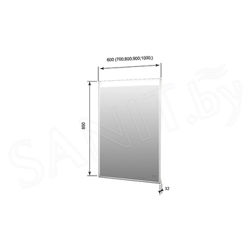Зеркало Aquanet Палермо new 60 / 70 / 80 / 100 Led