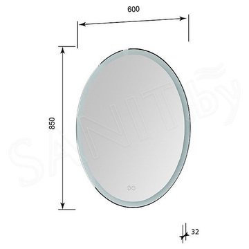 Зеркало Aquanet Комо new 60 Led