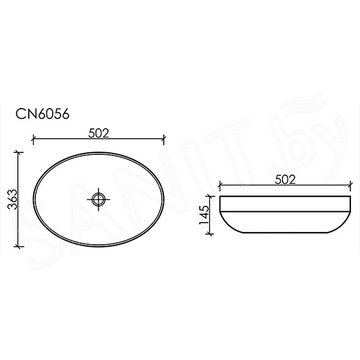 Умывальник CeramicaNova Element CN6056MW