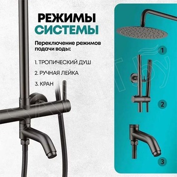 Душевая стойка Grocenberg GB7099 графит