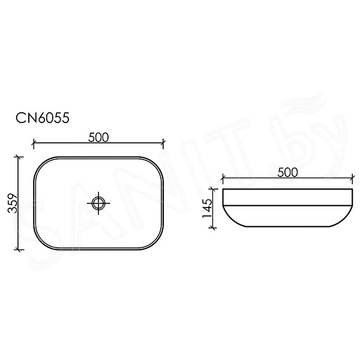 Умывальник CeramicaNova Element CN6055MB