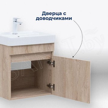 Тумба под умывальник Aquanet Оптима 50 дуб светлый