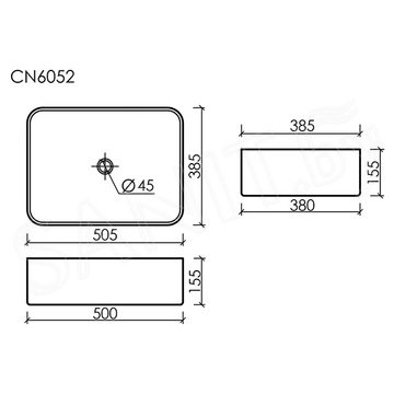 Умывальник CeramicaNova Element CN6052