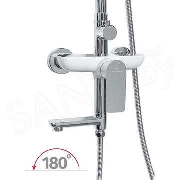 Душевая стойка Grocenberg GB7009 белый / хром