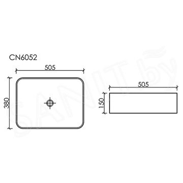 Умывальник CeramicaNova Element CN6052MP