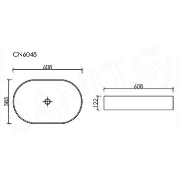 Умывальник CeramicaNova Element CN6048MDH