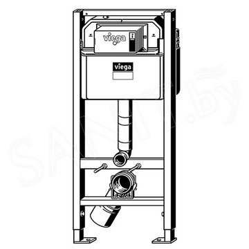 Инсталляция для унитаза Viega Prevista Dry WC с кнопкой Visign for Life 6